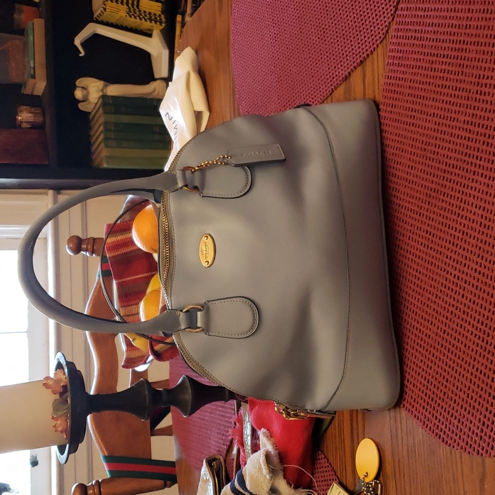Coach cute blue bag small tote alma style